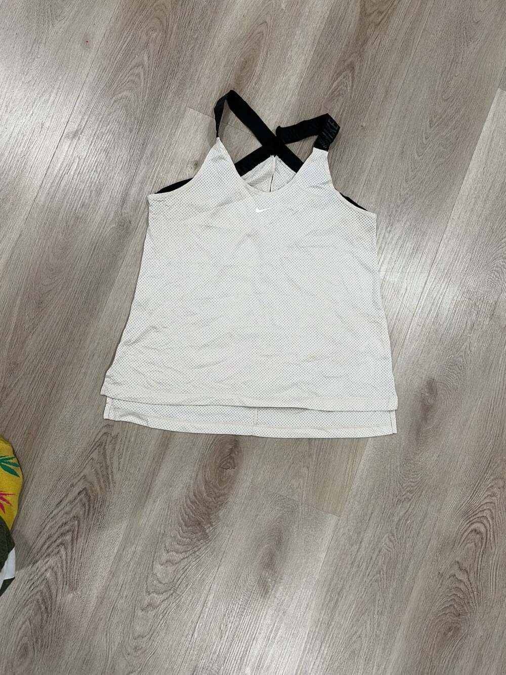 Nike Elastika Tank Top White Mesh Cross Back